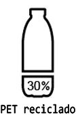 Ícone para 30% menos plástico