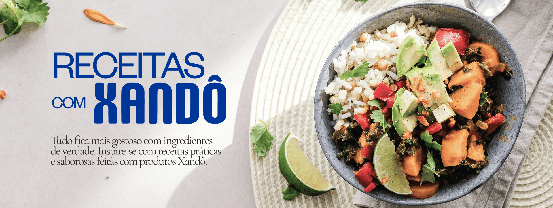 Receitas com Xandô Tudo fica mais gostoso com ingredientes de verdade. Inspire-se com receitas práticas e saborosas feitas com produtos Xandô.